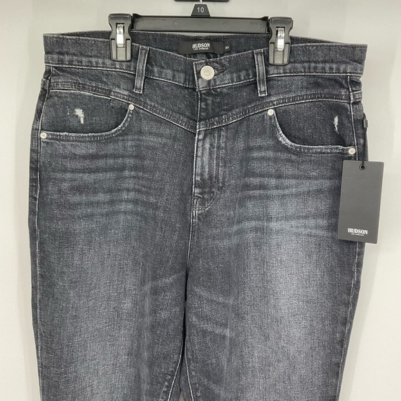 Hudson Jeans Holly High Rise Straight in Washed Black Size 33 NWT - Picture 5 of 10